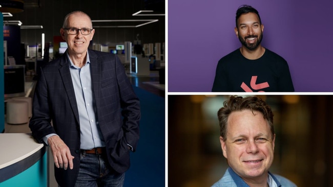 Cisco ANZ CTO Carl Solder, left, Deputy chief product officer Deepesh Banerji, top right, and ANZ CTO Tim Hogarth.