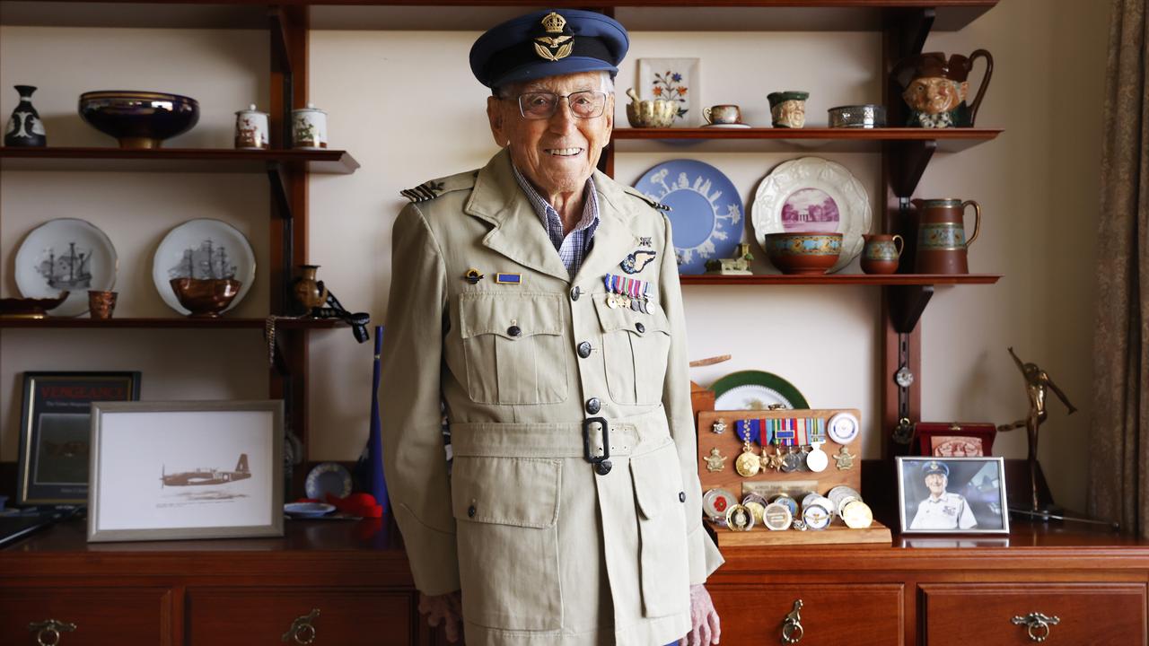 World War II veteran Brian Winspear 104 of Hobart. Brian knew many of the Tasmanians in the 2/40th battalion and will attend the service to commemorate them at the 80th anniversary marking their capture in World War II. Picture: Nikki Davis-Jones