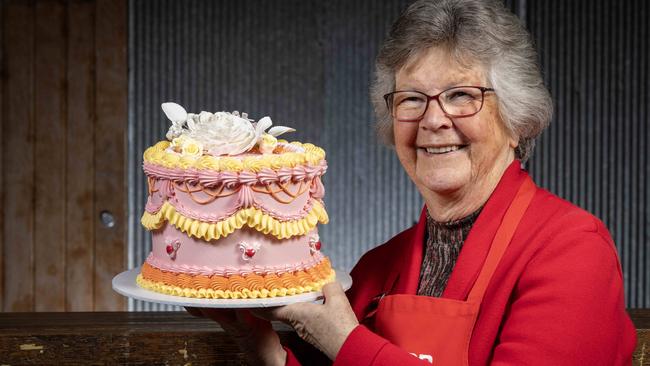 ADELAIDE, AUSTRALIA - Advertiser Photos AUGUST 18, 2023: Cake Champion Joy Middleton at the Adelaide Show Grounds. Picture: Emma Brasier