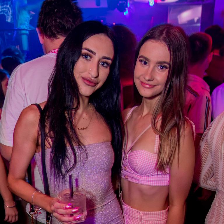 Delilah Rosson and Shania Mulhall at Sin City nightclub for Gold Coast Bulletin Night Spotting photos PICTURE: Daniel McClifty