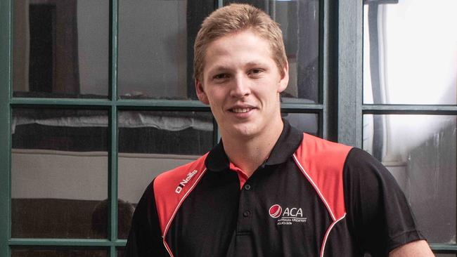 Cricket players Kurtis Patterson and Jack Edwards, poses for portrait at Kurtis's apartment in Goulburn st, Surry Hills On Friday 22/05/2020 (Daily Telegraph-Flavio Brancaleone)