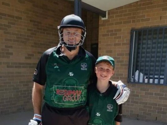 Jason and Lachlan Davis played their first game together for Eynesbury. Photo: Supplied.