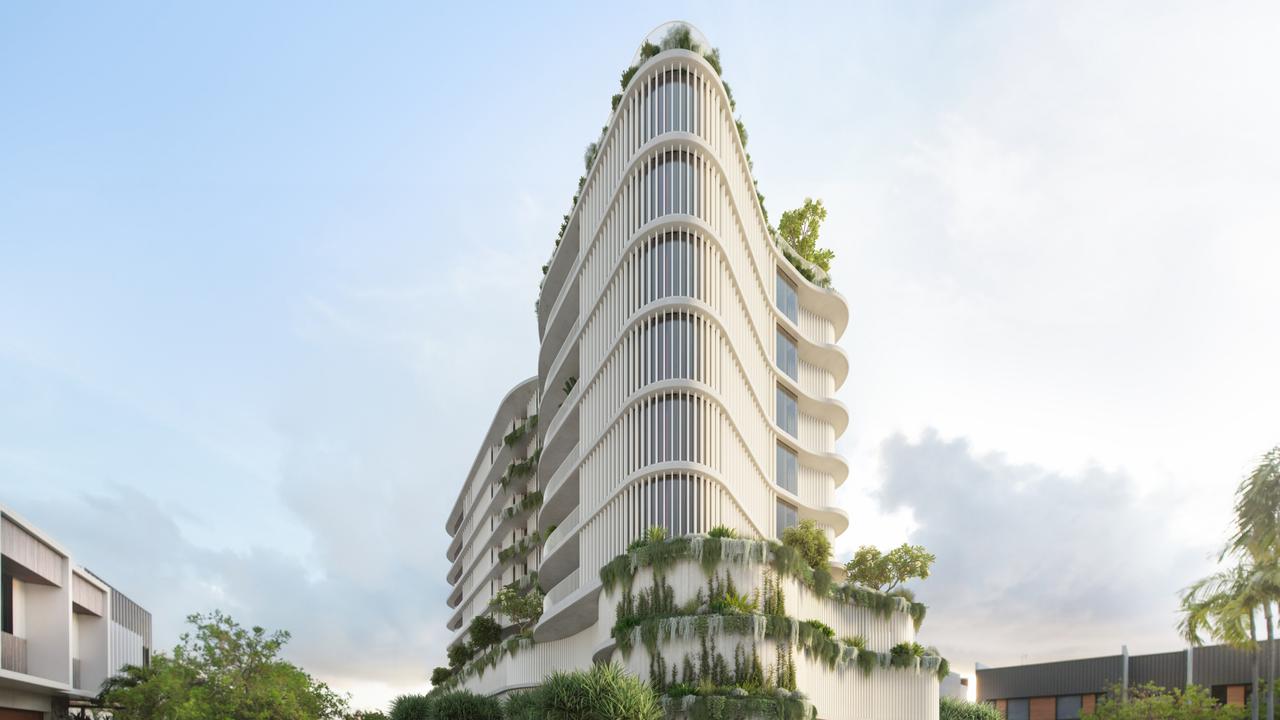 An artist’s impression of the proposed tower at Mariners Peninsula on The Strand in Townsville. Picture: Supplied.