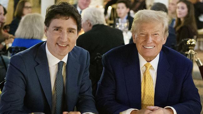 Donald Trump hosted Canadian Prime Minister Justin Trudeau at Mar-a-Lago in November. Picture: X@JustinTrudeau