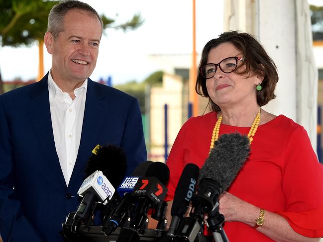 The Leader of the Federal Opposition, Bill Shorten is in Melbourne today and meets voters with Laborâ€™s candidate for Batman, Ged Kearney at Preston South Primary School.  Picture: Nicole Garmston