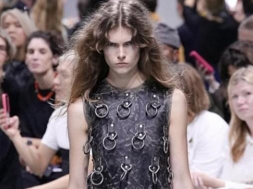 Melbourne model Anna  Robinson has made a startling international catwalk debut with Prada at Milan Fashion Week in September 2024.Picture: Supplied