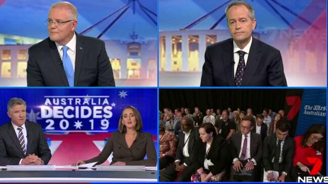 Snapshots from the leaders' debate in Perth.