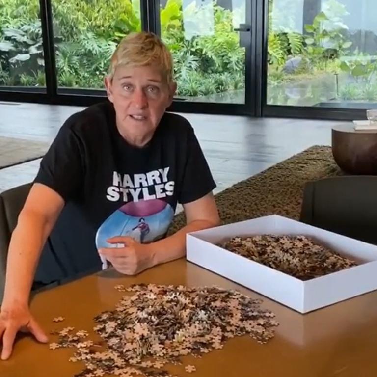 Ellen DeGeneres has been hosting her show from home.