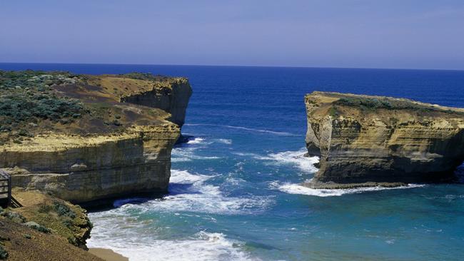 Renamed the London Arch, this is what remains of the London Bridge rock formation today. Picture: Tourism Victoria