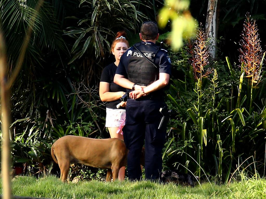 A police officer seen at the scene of the attack. Picture David Clark