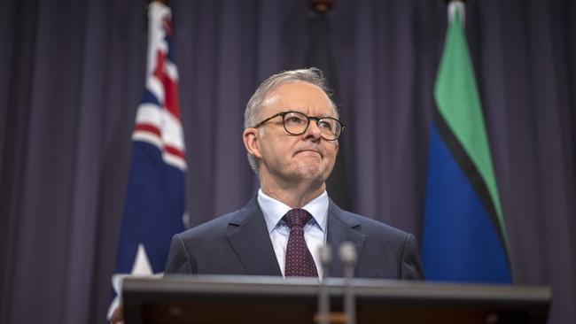 Prime Minister Anthony Albanese has slammed the former PM after bombshell revelations on secret moves he made during the Covid-19 pandemic. Picture: NCA NewsWire / Gary Ramage