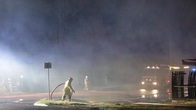 A firefighter on the scene of a blaze in Maryborough. PHOTO: Robyne Cuerel