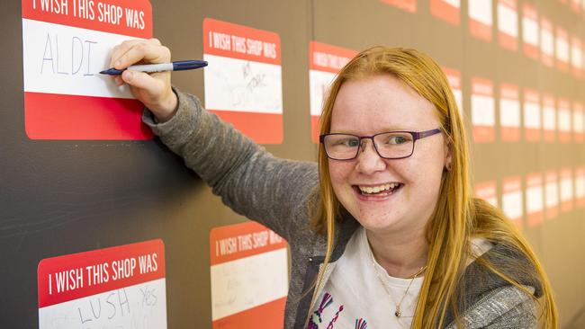 In 2016 the centre was asking shoppers, including Belinda O’Halloran, what shops they would like to see added. Picture: Eugene Hyland