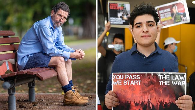 Former James Cook University physicist Peter Ridd (left) and student activist Drew Pavlou. Pictures: File