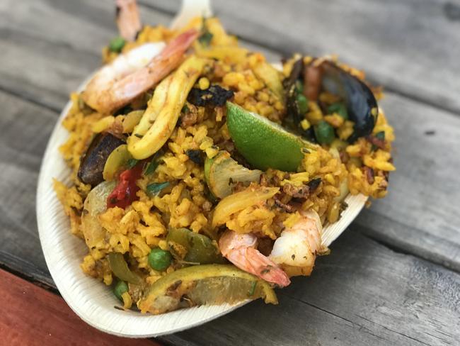 Seafood paella at Garden of Unearthly Delights