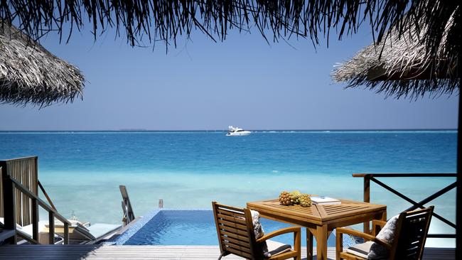 A more typical view of The Maldives.