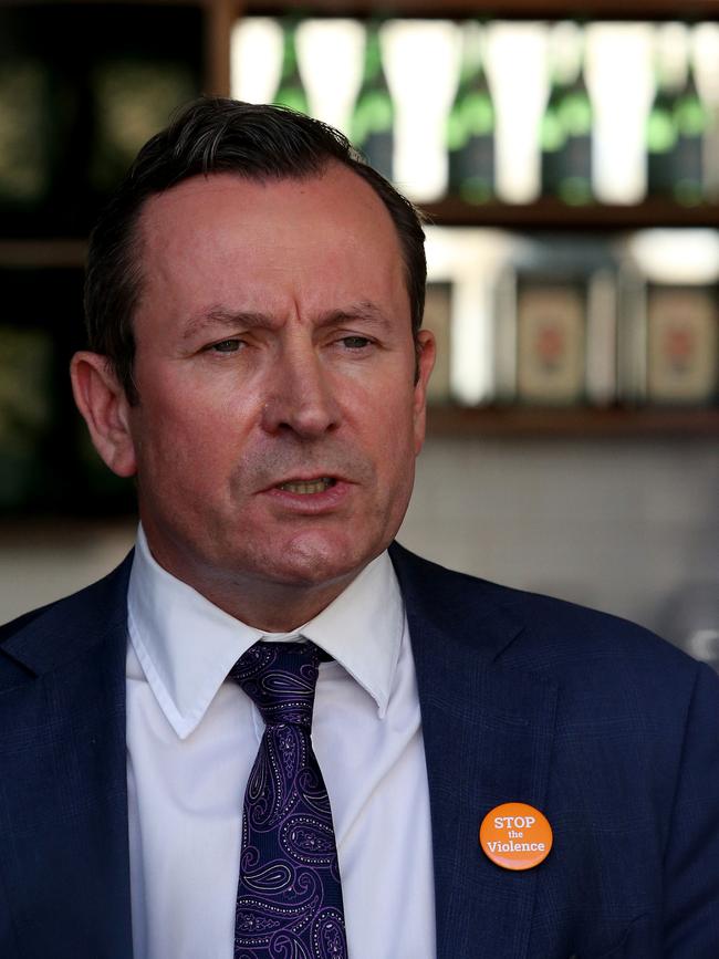 WA Premier Mark McGowan joined the national cabinet by Zoom. Picture: Colin Murty.