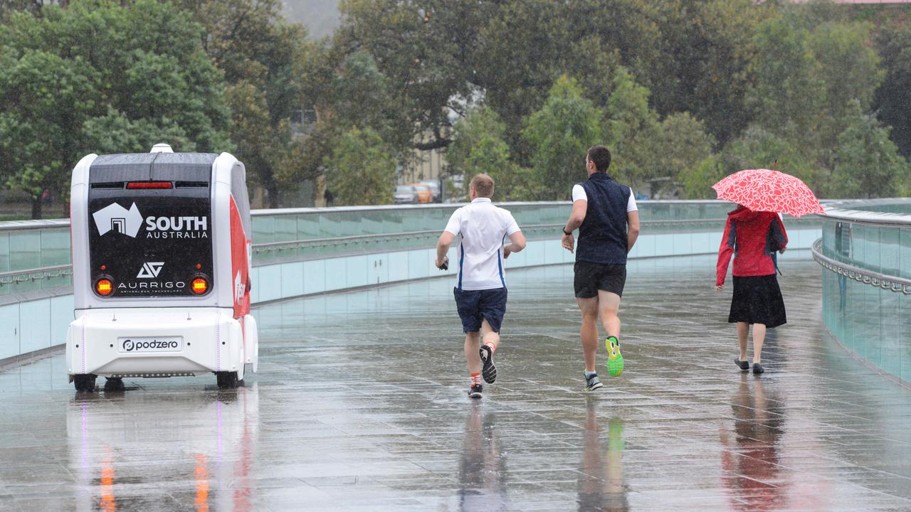 An EasyMile vehicle being trialled in Adelaide. Picture: Brenton Edwards/AAP