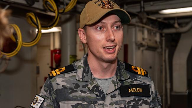 Australian Royal Navy Lieutenant Joseph Melbin. Picture: Pema Tamang Pakhrin