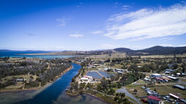 The town of Dunalley in Tasmania’s south east.