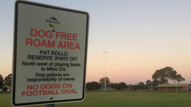 Dogs were banned at Pat Rollo Reserve, but a new off-leash park is set to open around the corner. Picture: Christian Tatman