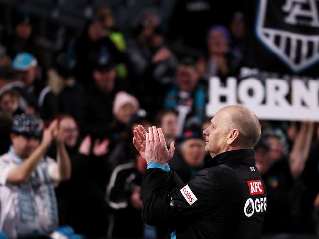 Ken Hinkley is hoping for a positive reception from the Power faithful. Picture: Getty Images