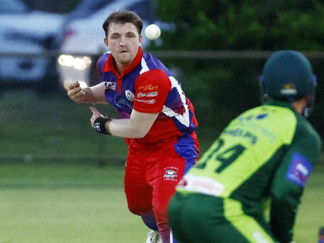 Mulgrave bowler Will Robinson in the Cricket Far North (CFN) T20 A Grade grand final match between Cairns Rovers and Mulgrave, held at Griffiths Park, Manunda. Picture: Brendan Radke