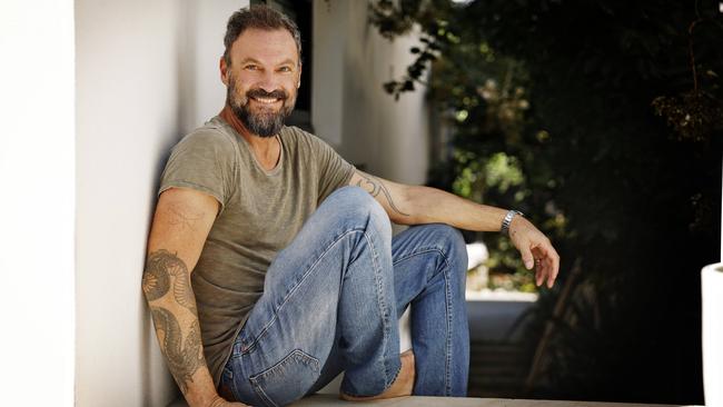 American actors Brian Austin Green pictured in Sydney this morning after arriving from the USA. Picture: Sam Ruttyn