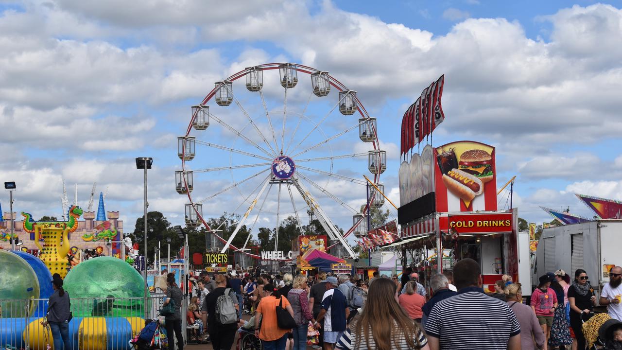 The Ferris Wheel looms over the crowds at the Fraser Coast Ag Show. Photo: Stuart Fast