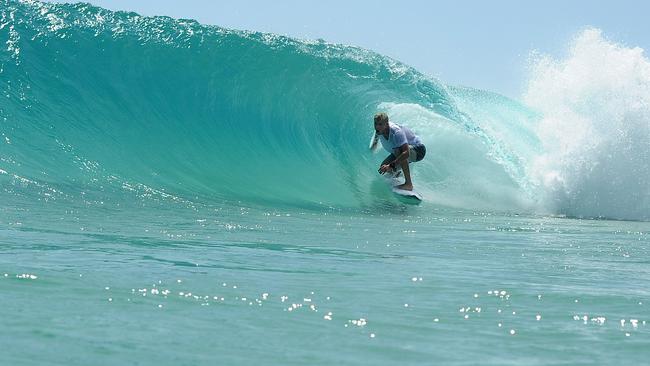 Mick Fanning surfs at Snapper Rocks ahead of the Quiksilver Pro. (Photo by Matt Roberts/Getty Images)