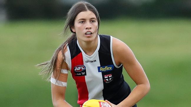 Georgia Patrikios is back for the Saints. Picture: Michael Willson/AFL Photos via Getty Images