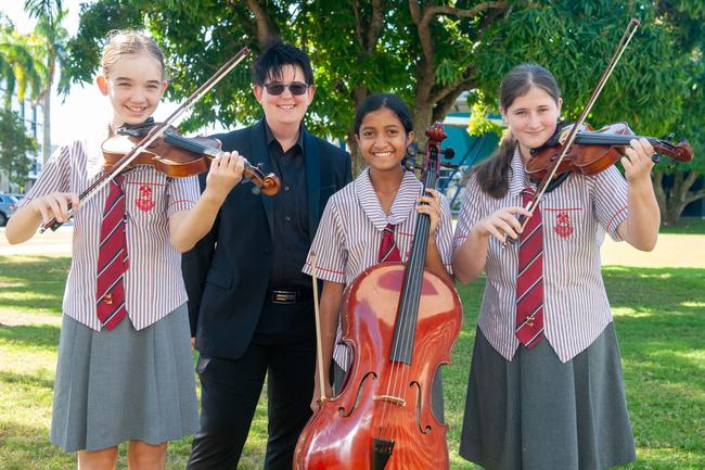 Zahli Walsh, Kirstie Wilk, Yenuli Senanayaka, Erin Hanrahan from Whitsunday Angilcan School at Mackay Eisteddfod 2022Picture: Michaela Harlow