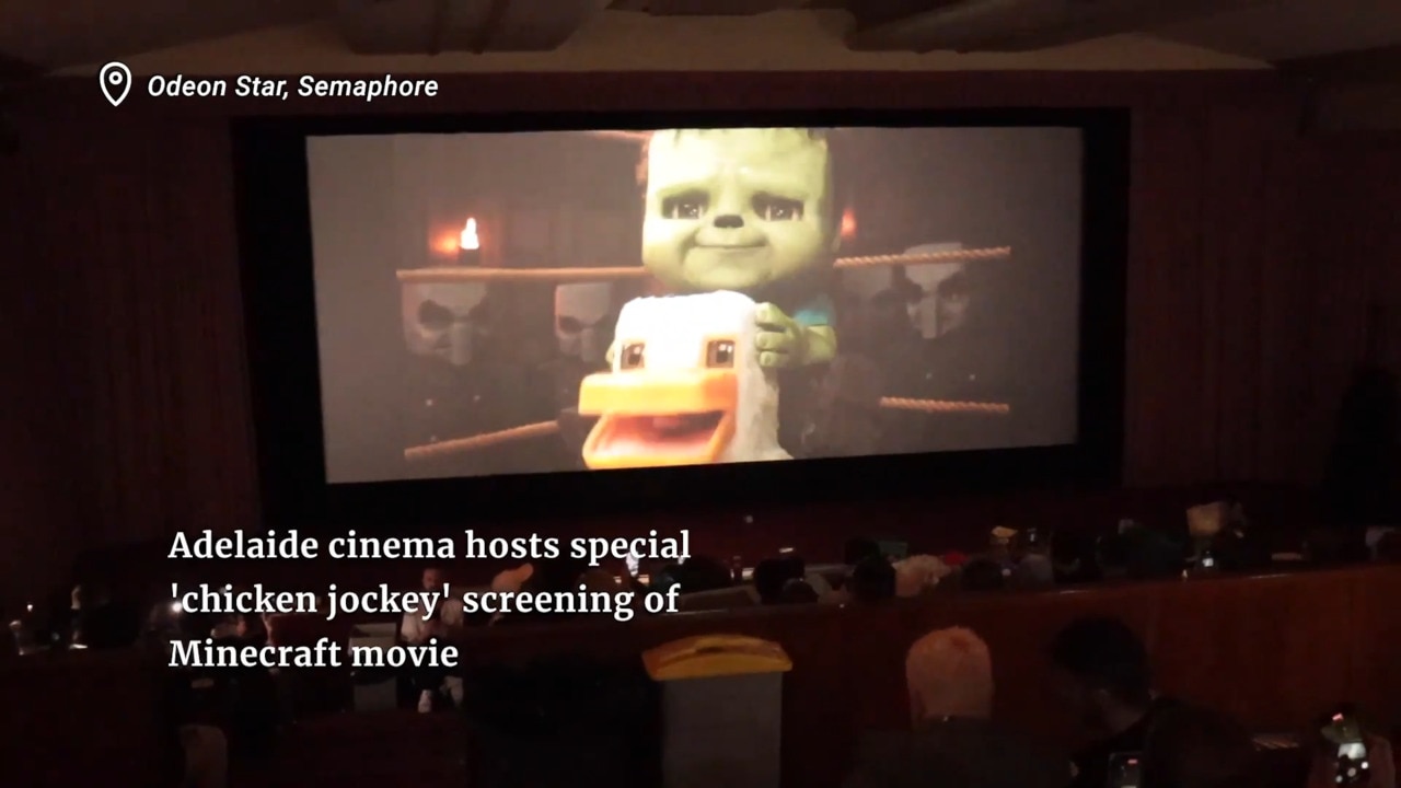 Popcorn flies at cinema’s special ‘chicken jockey’ screening of Minecraft