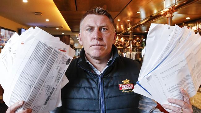 Ballarat's Red Lion Hotel publican David Canny is sinking in debt with bills piling up and little money coming in. Picture: David Caird