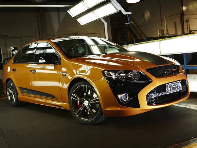 Victory gold ... the last Ford Falcon GT sedan.