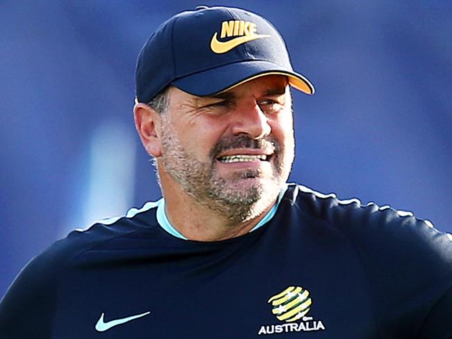 TOKYO, JAPAN - AUGUST 29: Australia team corch Ange Postecoglou looks on during an Australia training session at Ajinomoto Field Nishigaoka ahead of the FIFA World Cup qualifier against Japan on August 29, 2017 in Tokyo, Japan. (Photo by Koji Watanabe/Getty Images)