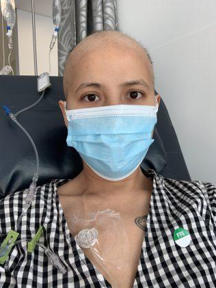 Danna during her chemotherapy. Picture: Supplied