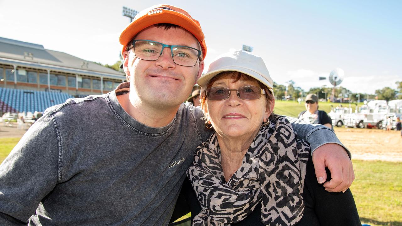 Matthew Edser and his mother Lola Edser. Meatstock Festival at the Toowoomba show grounds. April 2022