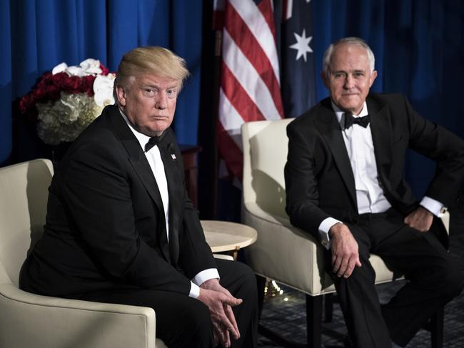 The two leaders first met face-to-face at the Intrepid Sea, Air and Space Museum in New York in May. Picture: AFP/Brendan Smialowski