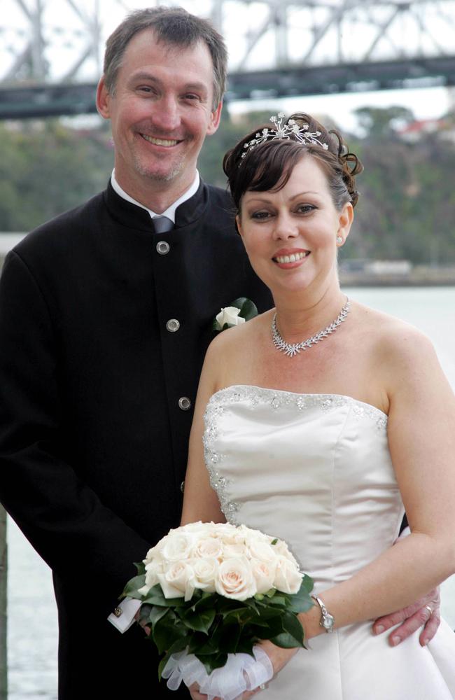 Laurie Black married Joy Chapple at Admirality Towers, Brisbane City in 2005. Picture: Megan Cullen