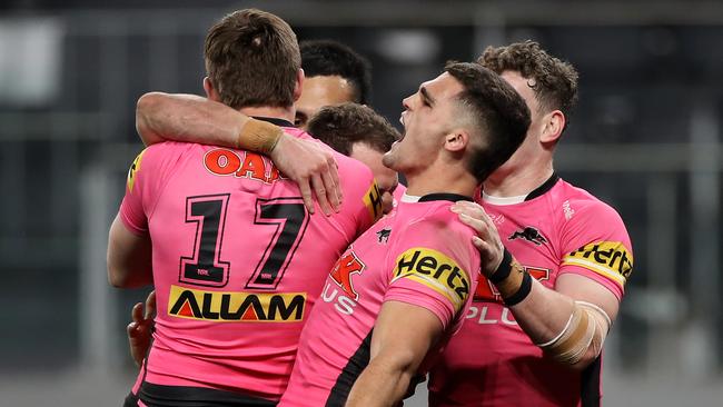 Nathan Cleary has led Penrith to the top of the NRL table. Picture: Mark Kolbe/Getty