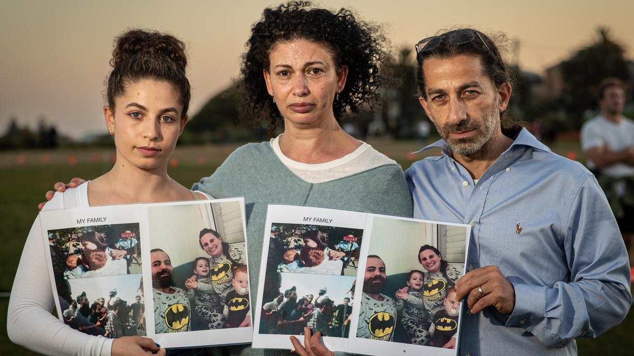 Michal Keshet with her daughter Shanee and husband Eltan. Picture: Julian Andrews