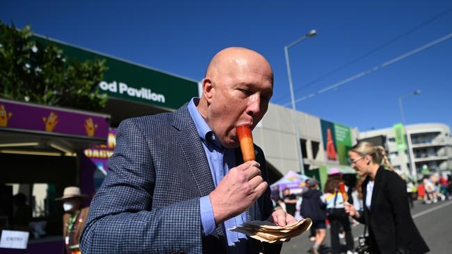 “Not having a democracy sausage – just like Peter Dutton – is out,” Ms Cropp said. Picture: NCA NewsWire / Dan Peled