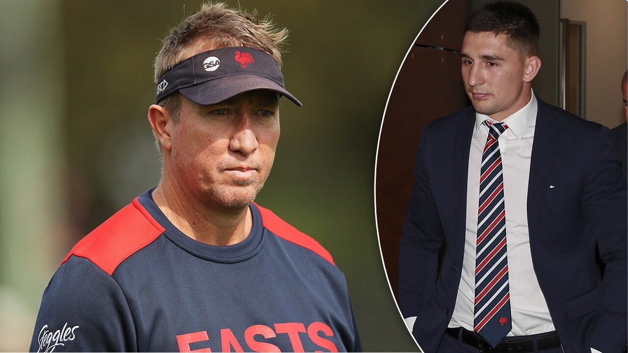 Sydney Roosters coach Trent Robinson is unhappy with Victor Radley.