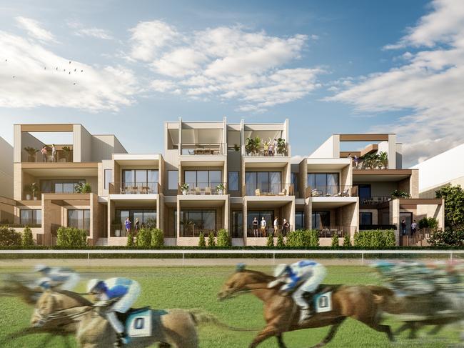 Work is started on The Quarter with new residents getting front row seats at Morphettville Racecourse. Picture: supplied