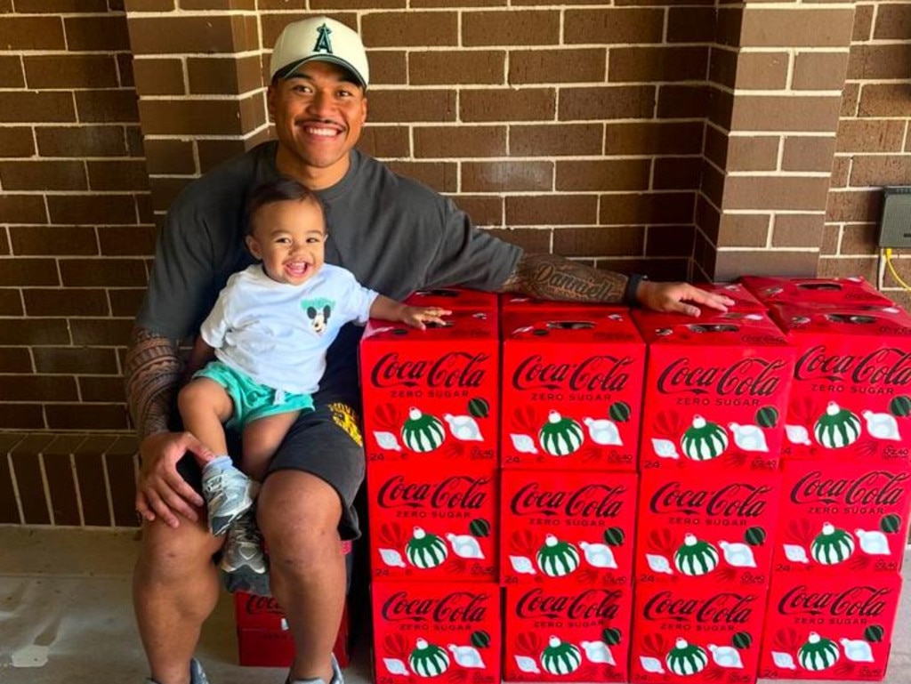 Brian To'o received 24 cases of Coca-Cola. Picture: Supplied.