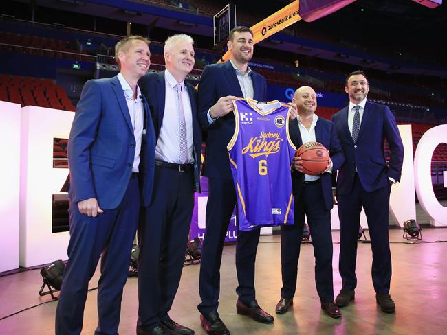 Andrew Bogut is officially unveiled.