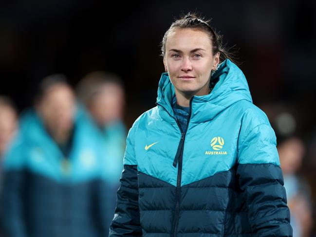 Caitlin Foord picked up an injury in the clash against China in Adelaide – with the coach questioning their load management of the star player. Picture: Getty Images