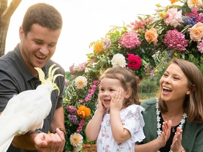 Parents Chandler Powell and Bindi Irwin pictured with their daughter Grace. Picture Instagram