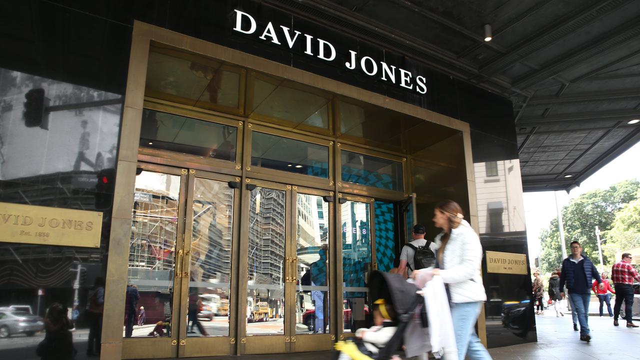 David Jones plaque, established 1838 on Sydney store entrance, cnr